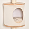 PawHut Wood Wall-Mounted Cat Shelves, Curved Kitten Bed Cat Perch Climber with Fleece Top, 16.25" x 11" x 8.25", White