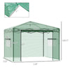 Outsunny 10' x 10' Portable Walk-in Greenhouse, Folding Pop-up, Outdoor Canopy Green House, Roll-Up Zipper Door & 2 Ventilating Side Windows for Growing Flowers, Herbs, Vegetables, Saplings