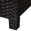 Outsunny 20" Patio Wicker Ottoman, Multipurpose Outdoor PE Rattan Footrest, Additional Seating, Side Table with Soft Cushion, Black