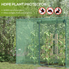 Outsunny 10 x 6.5ft Tall Crop Cage, Plant Protection Tent, with Zippered Door, Storage Bag and Ground Stakes, for Garden, Yard, Lawn, Black