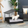 PawHut Wicker Pet House Dog Bed for Indoor/Outdoor Rattan Furniture with Cushion-1