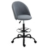 Vinsetto Ergonomic Tall Drafting Desk Chair with Adjustable Foot Ring, Armrest, and 360° Swivel Wheels, Grey