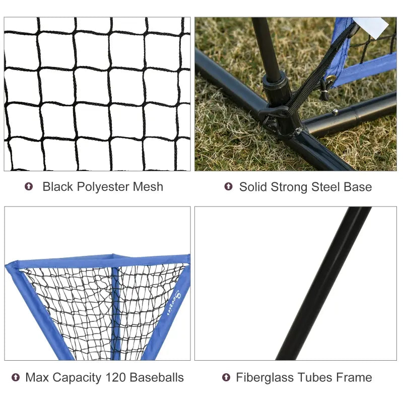 Soozier 7.5'x7' Baseball Practice Net Set w/ Catcher Net, Tee Stand, 1 –  ShopEZ USA