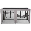 PawHut Large Mesh Cat House Kitty Indoor/Outdoor Rest Space with 2 Zipper Doors Soft Hammock Pet Bed, Black & Grey