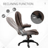 Vinsetto 6 Point Vibrating Massage Office Chair High Back Executive Heated Chair with 5 Modes Reclining Backrest Padded Armrest, Grey
