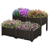 Outsunny 4-piece Raised Flower Bed Vegetable Herb Planter Lightweight