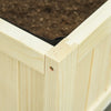 Outsunny 47" x 21" Raised Garden Bed Elevated Wooden Planter Box w/ Lockable Wheels, Storage Shelf for Backyard, Dark Gray