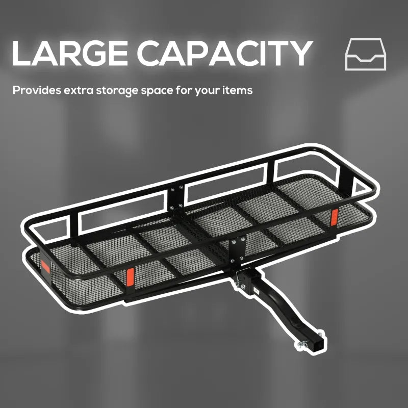 ShopEZ USA Hitch Mount Cargo Carrier, 59''x19''x5'' Folding Luggage Basket with 350 lbs Capacity Fits 2'' Receiver for Car SUV