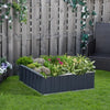 Outsunny 3x3 ft Galvanized Raised Garden Bed, Metal Outdoor Planter Box for Gardening Vegetables Flowers and Herbs, Green