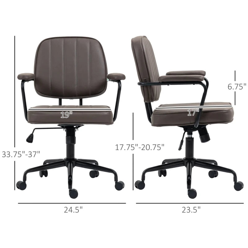 Vinsetto Microfiber Office Chair, Desk Chair with 360 Degree Swivel Wheels Adjustable Height Tilt Function Green