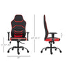 Vinsetto High Back Racing Style Gaming Office Chair Home Computer Task Seat on Wheels, Tilt, Adjustable Armrest - Red