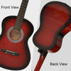 Soozier 36" Kids Acoustic Guitar Set with Easy Strings, Picks, and Waterproof Case Included, Beginner Acoustic Guitar for Kids, Portable Acoustic Child Guitar, Wine Red