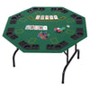 Soozier 47" 8 Player Folding Octagon Poker Table Blackjack Poker Game with Cup Holders - Blue