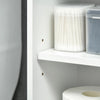 HOMCOM Freestanding Over Toilet Bathroom Storage Cabinet, White