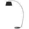 HOMCOM Arched Floor Lamp, Modern Standing Lamp with Foot Switch & Metal Base, Corner Reading Lamps Tall Pole Light for Office Bedroom Living Room, Black