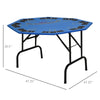 Soozier 48" 8 Person Octagonal Foldable Poker Table with Cup Holders