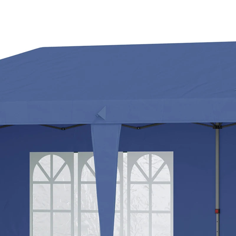 Outsunny 10' x 20' Pop Up Canopy Tent with 4 Sidewalls, Heavy Duty Tents for Parties, Outdoor Instant Gazebo with Carry Bag, for Outdoor, Garden, Patio, Coffee