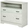 Vinsetto Lateral File Cabinet with Shelf, Office Storage Cabinet with 2 Drawers, Fits Letter Sized Papers, Charcoal Grey