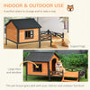 PawHut Small/Medium Dog House with Porch for Expansive Size, Wooden Elevated Dog Shelter, 67", Natural