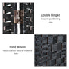 HOMCOM 6ft 4 Panel Diamond Weave Folding Room Divider with Freestanding Folding Screen & Stylish Wicker Material