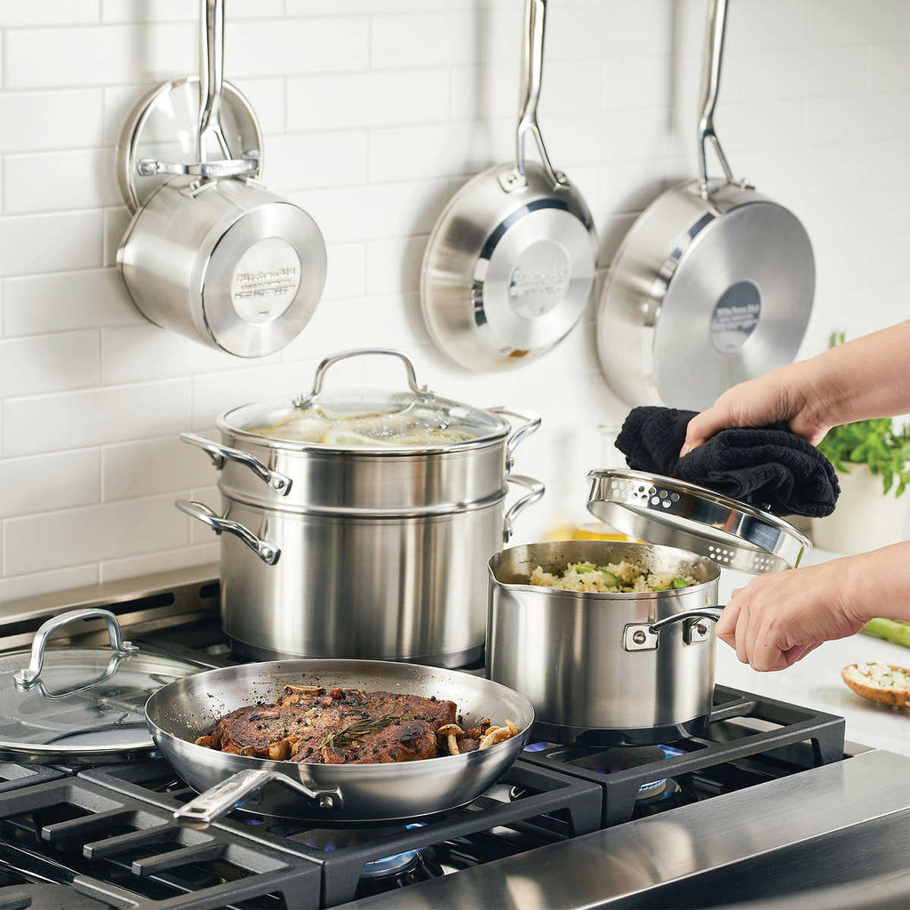 11-Piece Tri-Ply Stainless Steel Cookware Set