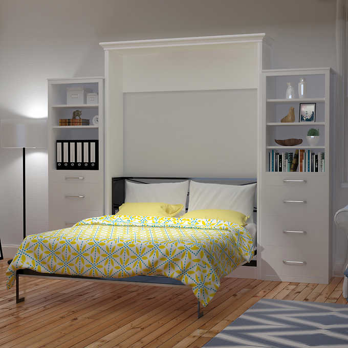 Bed & Room Porter Queen Portrait Wall Bed with Two Side Towers