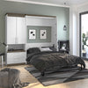 Orion Full Murphy Bed with Storage Cabinet and Nightstand
