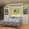 Bed & Room Porter Queen Portrait Wall Bed with Desk and Two Side Towers