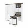 Orion Full Wall Bed and Shelving Unit with Fold-Out Desk