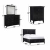 Paolina California King Bedroom Collection in Black