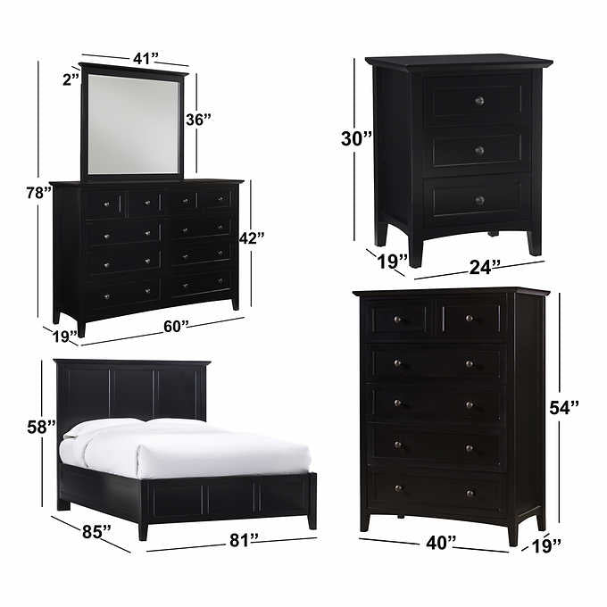 Paolina California King Bedroom Collection in Black