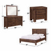 Mellina California King Bedroom Collection in Brown