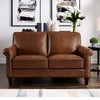 Larsen 2-piece Top Grain Leather Set, Sofa, Loveseat