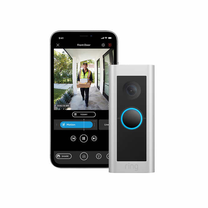 Ring Video Doorbell Pro 2 (2021 release) and Ring Stick up Security Cam Bundle
