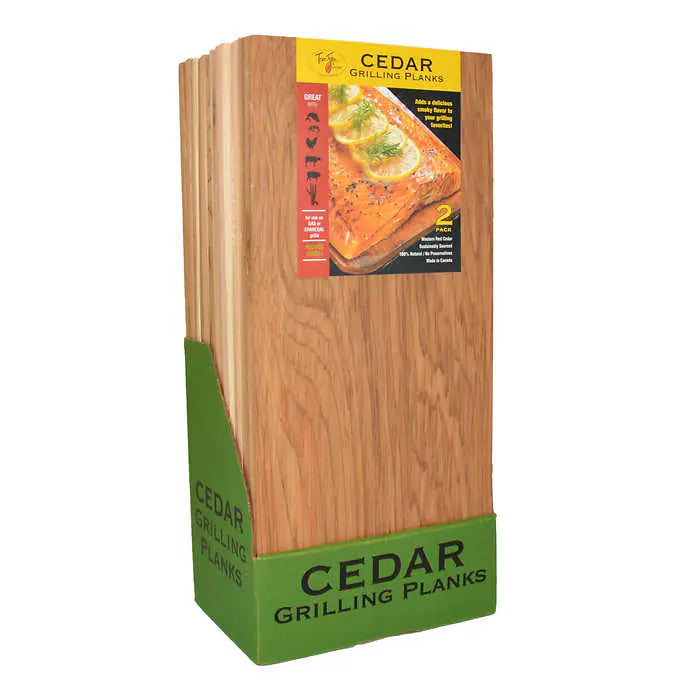 TrueFire Cedar Grilling Planks, 7.25 in x 16 in, 2-count, 12-pack