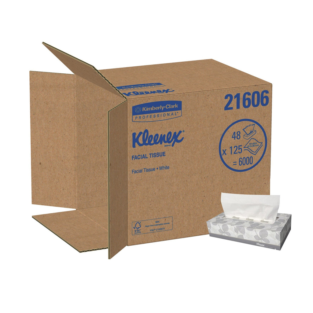 Kleenex Facial Tissues 2-ply, White, 48-count