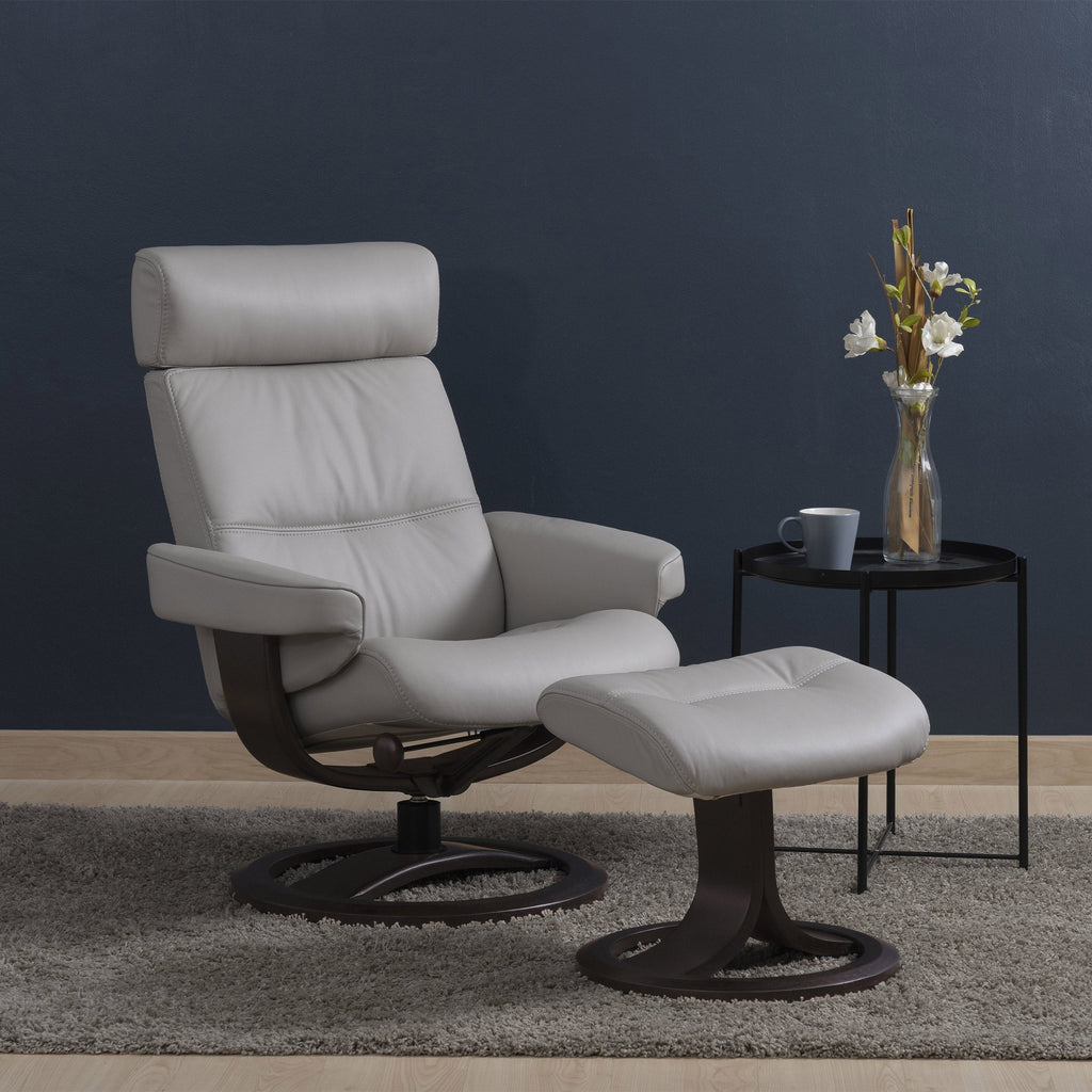 Oslo Leather Recliner & Ottoman Image