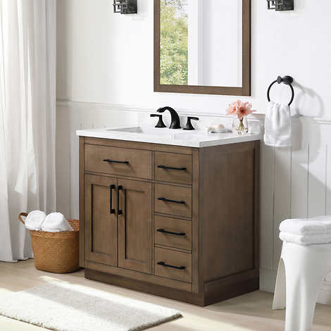 Stylish and Functional: The Ove Decors Alonso Bath Vanity in Brown