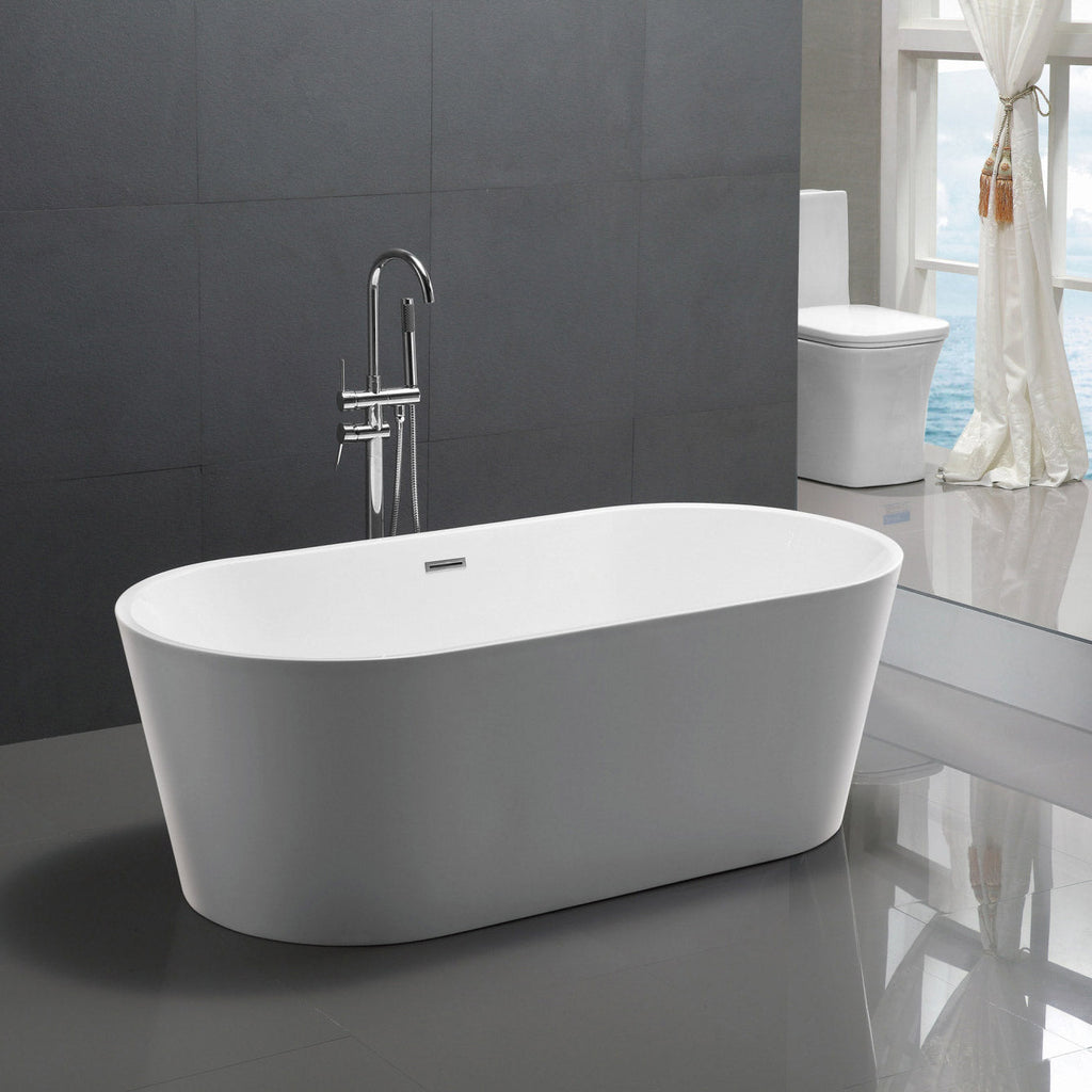 Chand Freestanding Soaker Bathtub with Faucet by Access Tubs