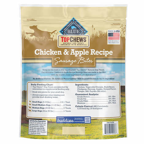 Top Chews Chicken & Apple Recipe 100% Natural Dog Treats