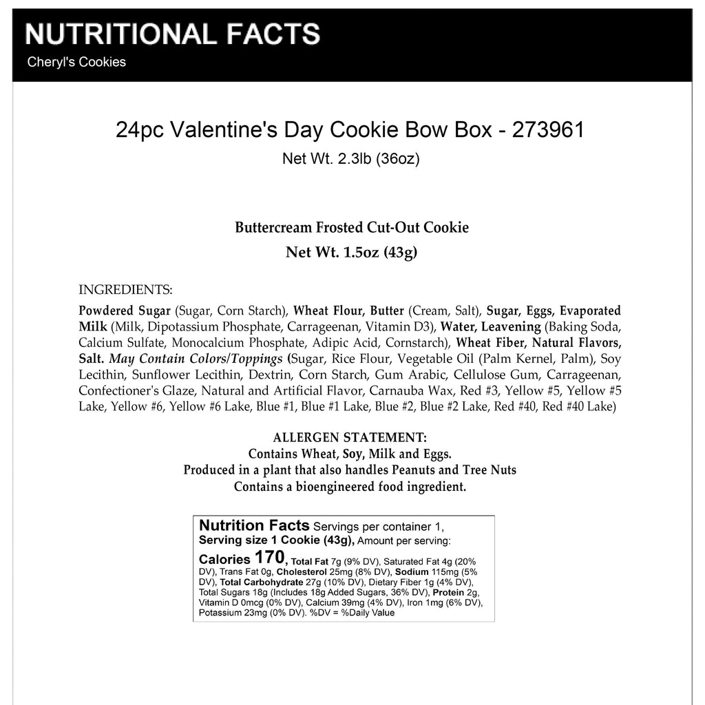 Cheryl's Cookies 24-count Assorted Valentine's Day Cookies