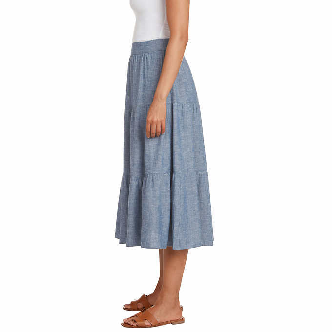 Matty M Ladies' Tiered Midi Skirt