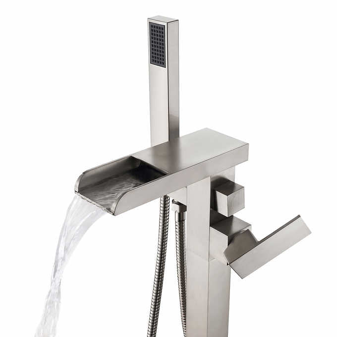 OVE Decors Infinity Freestanding Waterfall Spout Bathtub Faucet