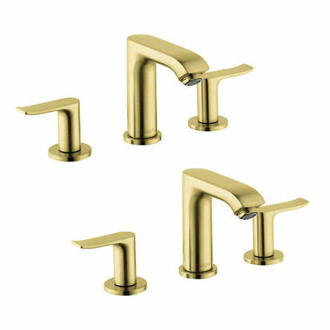 Hansgrohe Metris Widespread Faucet with Pop-Up Drain, 2-pack