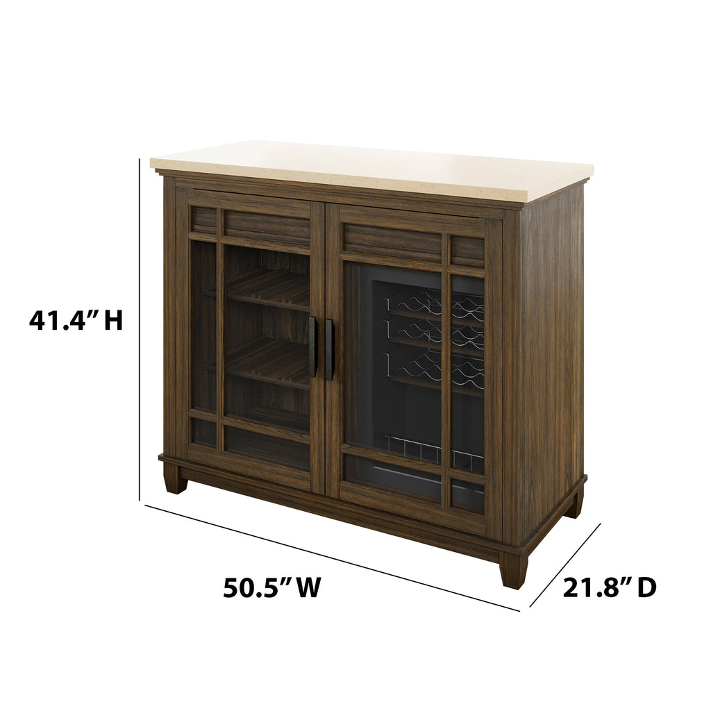 Tresanti Franklin Wine Bar Cabinet with Integrated Cooling