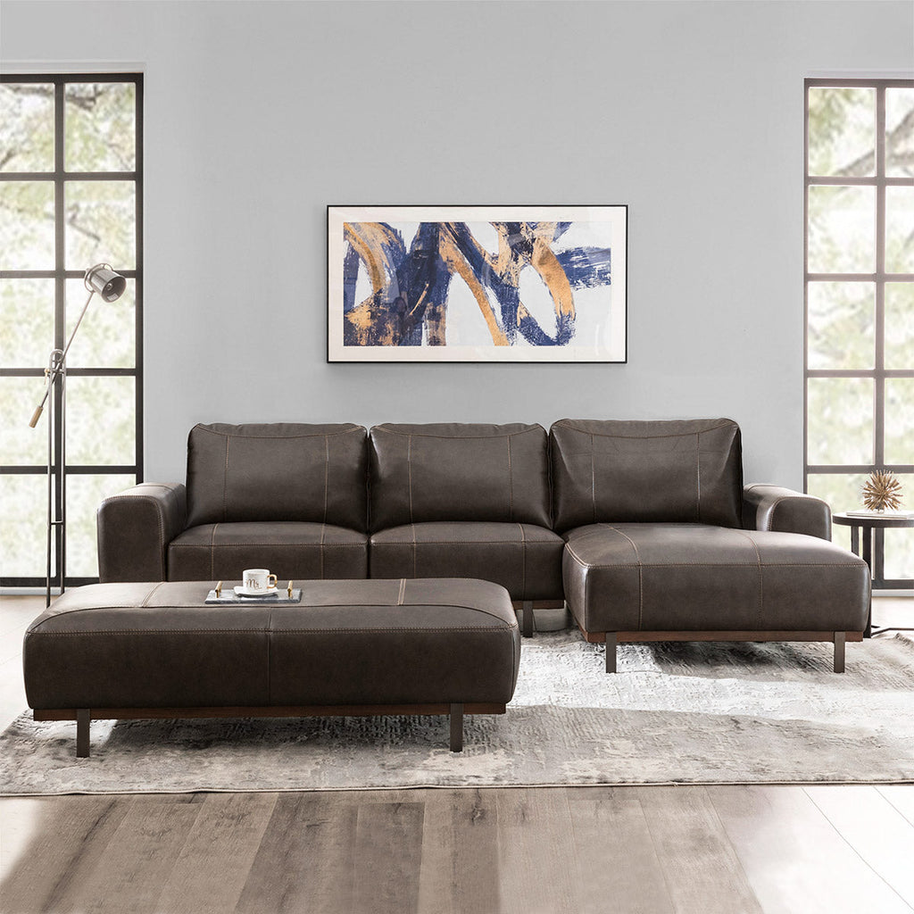 Camilla 3-piece Leather Sectional