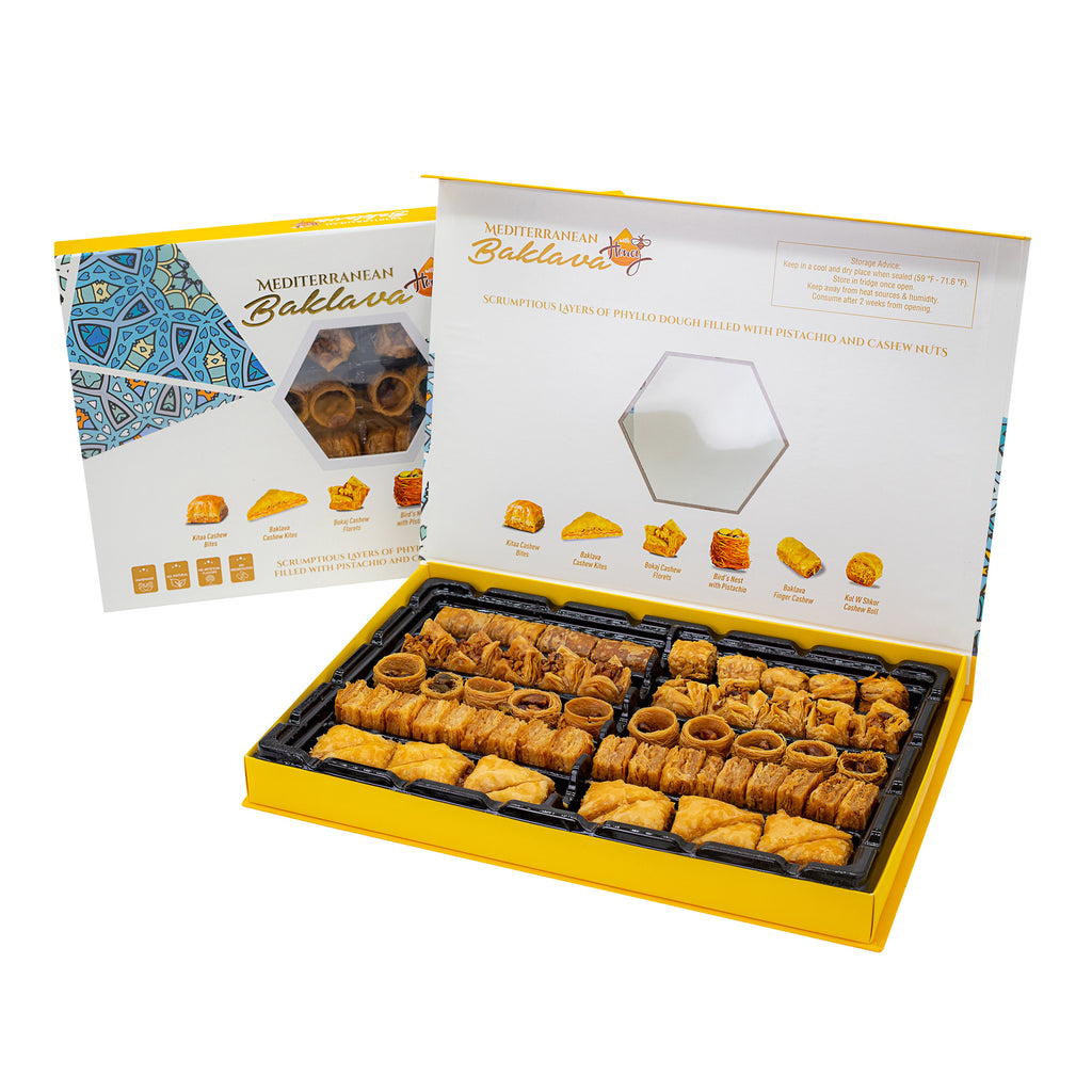 Mediterranean Handmade Baklava Bundle with Honey 2-pack 1.98 lbs each Image
