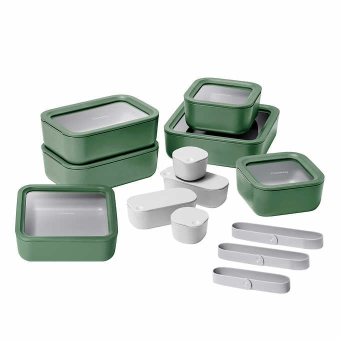 Caraway 16-piece Non-Toxic Ceramic Coated Glass Food Storage Containers