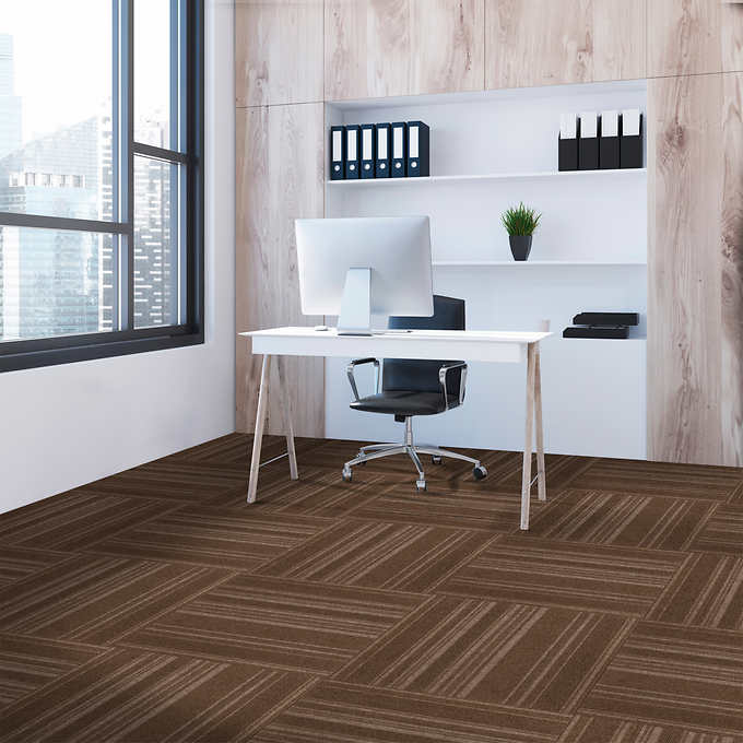 Foss 24”x24” Couture Premium Self-Stick Carpet Tiles
