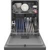 GE Front Control with Plastic Interior Dishwasher with Dry Boost and Piranha Hard Food Disposer